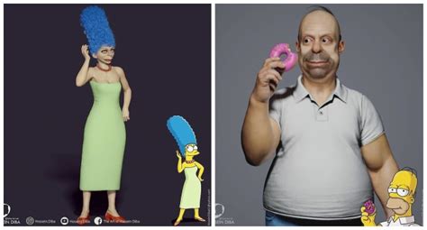 Cet Artiste Crée Des Versions Humaines Des Personnages Des Simpson Et Le Résultat Est Troublant