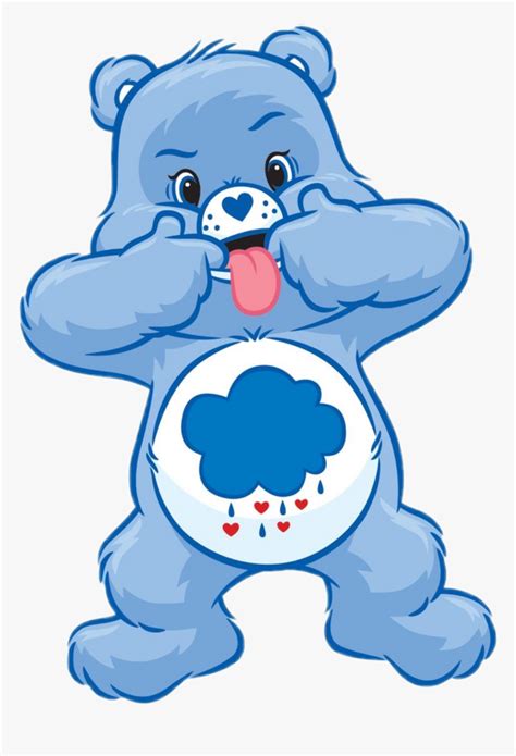 Grumpy Bear Care Bear Clipart , Png Download - Sad Blue Care Bear