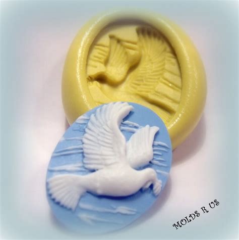cameo dove mould mold flexible silicone push mold craft etsy
