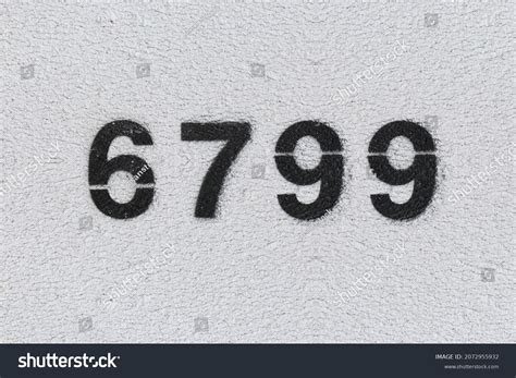 Black Number 6799 On White Wall Stock Photo 2072955932 Shutterstock