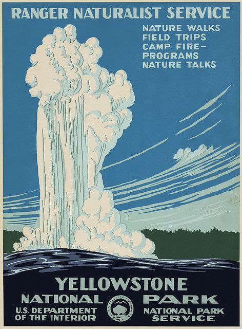 Old Faithful Yellowstone National Park Ranger Naturalist Service Nps