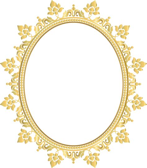 Round Golden Border Frame Transparent Clip Art Download Free Png Images
