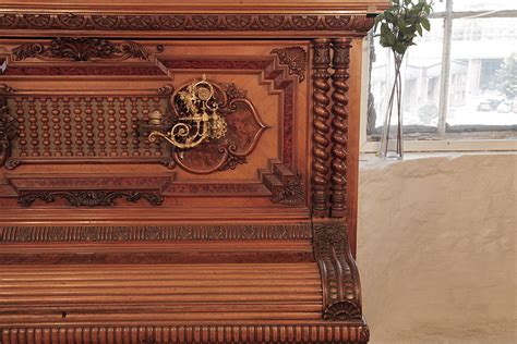 German Late Renaissance Style Pfaffe Upright Piano With A Walnut Case