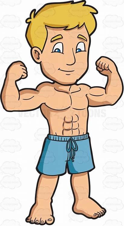 Muscle Clipart Clip Guy Muscles Workout Cartoon