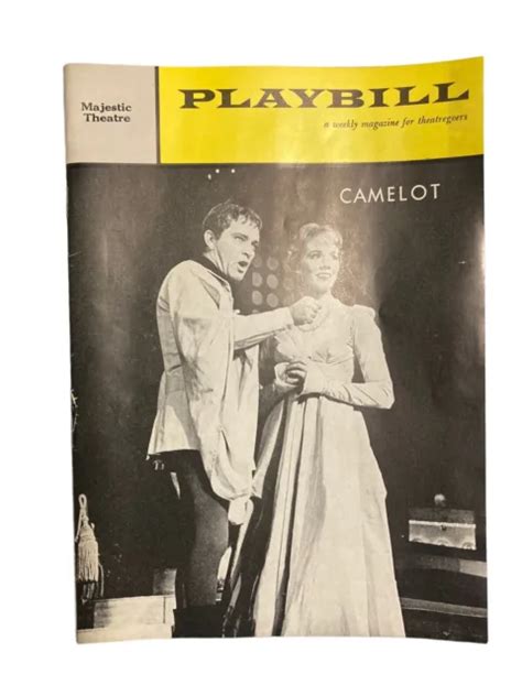 1961 Playbill Camelot Richard Burton Julie Andrews Robert Goulet Roddy