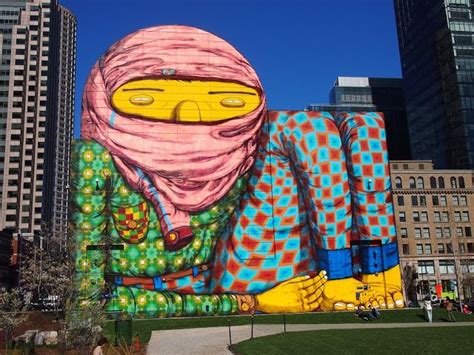 Giant Muppet Ninja The Os Gemeos Boston Mural Murals Street Art