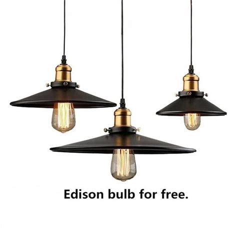 Vintage Edison Pendant Lights Iron Industrial Lighting Rope Suspension