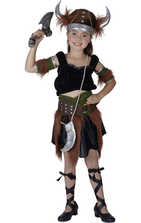 Child Classic Viking Girl Costume Uk