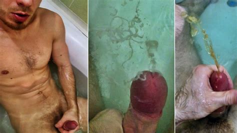 Muscular Man Jerks Off And Cums In The Bathroom Cum Under Water Pissing On Myself Xhamster