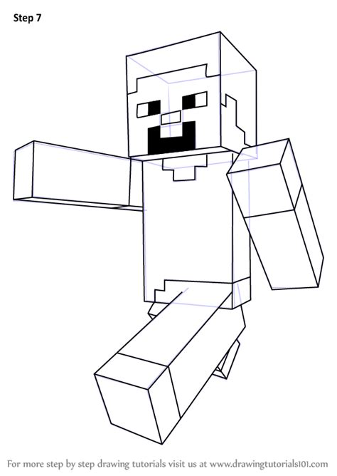 An Image Of A Minecraft Coloring Page With The Text For More Step By