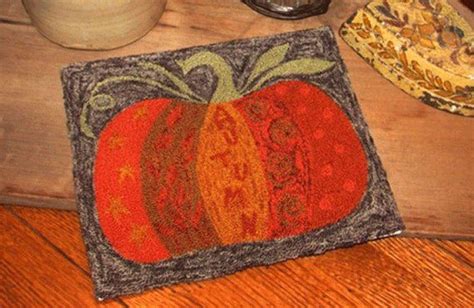 Autumn Punch Needle Pattern Punchneedle Embroidery Pattern Pumpkin