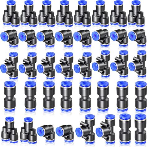Ergaoboy 40 Pcs 8mm Od Push To Connect Fitting Kits10 Straights 10