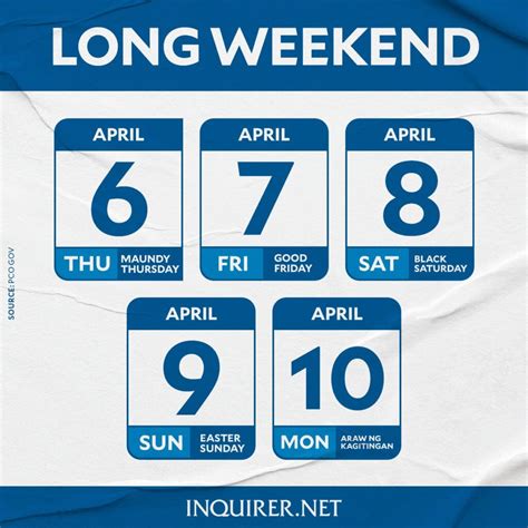 Holy Week Break Pinahaba Ng Palasyo Abril 10 Walang Pasok Dziq Radyo Inquirer 990am