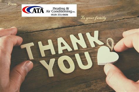 Thank You For Your Continuous Patronage And Trust On Us Hvac