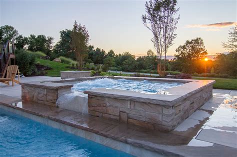 Custom Spillover Spa Trough Spillway Designed To Accommodate Pool
