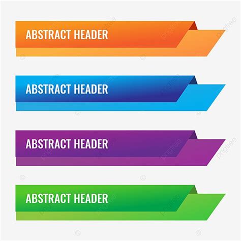 Creative Colorful Abstract Headers Colorful Headers Titles Png And
