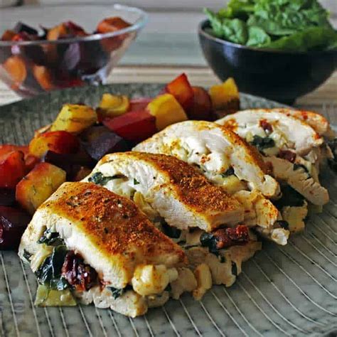 Or use an olive oil spray. Healthy Stuffed Chicken Breast | TheFitBlog