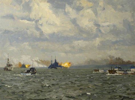 Hms Rodney And Warspite Firing On Shore Targets 6 June 1944