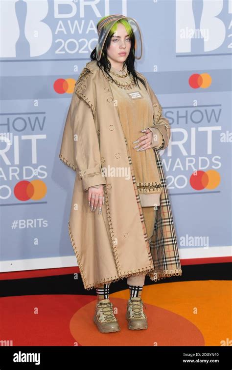 Billie Eilish Arriving For The Brit Awards 2020 At The O2 Arena London