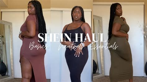 Size 12 14 Shein Haul Basics And Essentials From Shein Building A Neutral Wardrobe Youtube