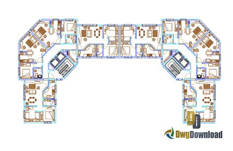 Residential Building Dwg Download Dwgdownloadcom
