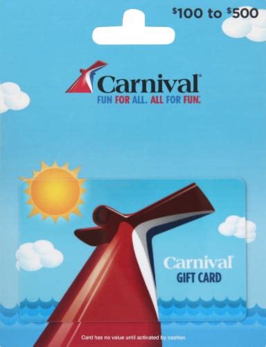 Carnival Gift Card Activate And Add Value After Pickup