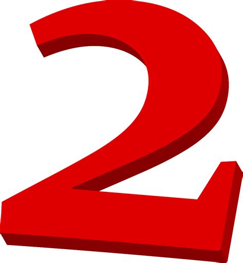 Number 2 Clipart Red Number 2 Red Transparent Free For Download On