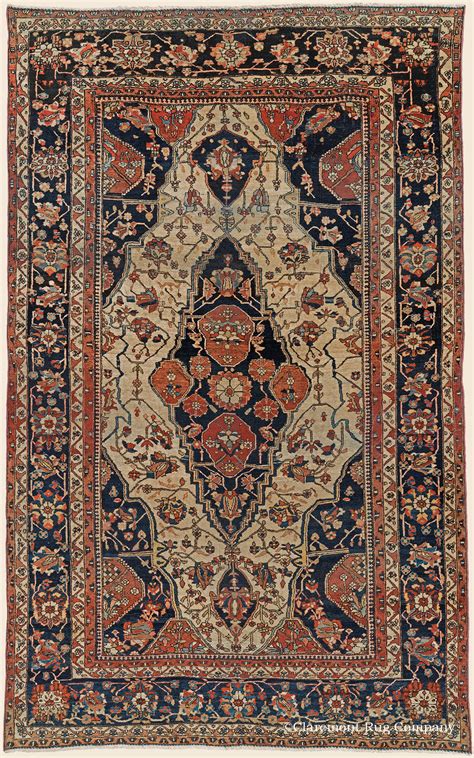 Antique Central Persian Mohtasham Kashan area size rug with floral