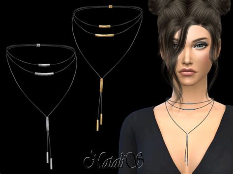 The Sims Resource Natalisboho Multilayer Choker Necklace