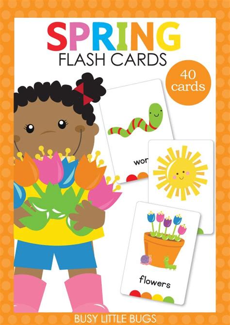 Spring Flash Cards 36 Spring Vocabulary Words A Great Little Set Of