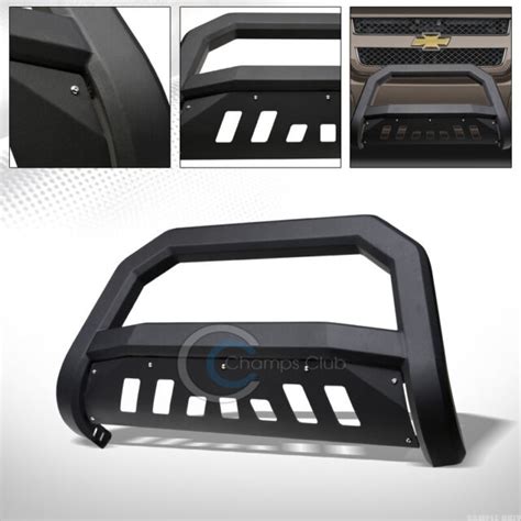 Fits 02 09 Chevy Trailblazer Matte Black Avt Bull Bar Brush Bumper