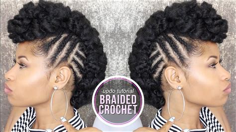 How To Side Braided Crochet Updo Youtube