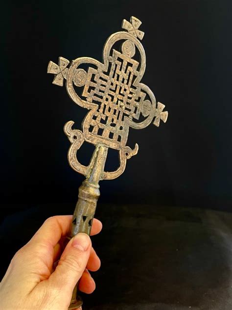 Antique Coptic Processional Cross From Ethiopia Patinated Catawiki