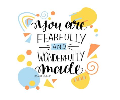 Hand Lettering With Bible Verse I Praise You Fearfully And Wonderfully