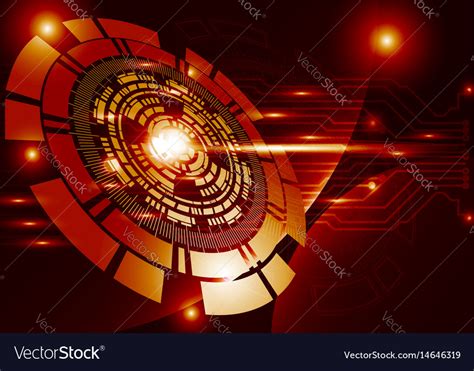 Orange Technology Background Abstract Digital Vector Image