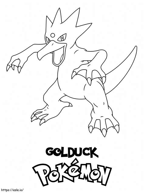 Golduck Gen 1 Pokemon Coloring Page