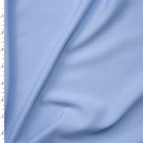 Cali Fabrics Light Blue Solid Braided Look Liverpool Knit Fabric By The