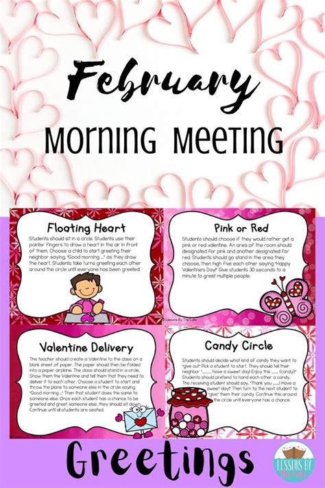 Morning Meeting Greetings February Valentines Day Valentine