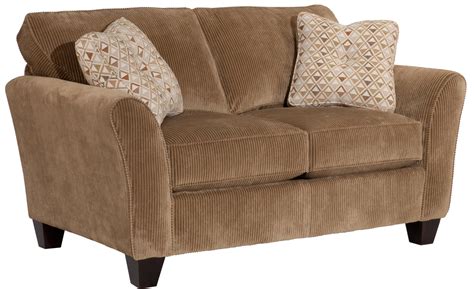 Broyhill Furniture Maddie Contemporary Style Loveseat With Flared Arms