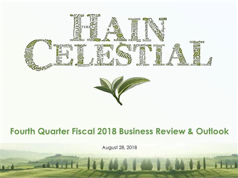 The Hain Celestial Group Inc 2018 Q4 Results Earnings Call Slides