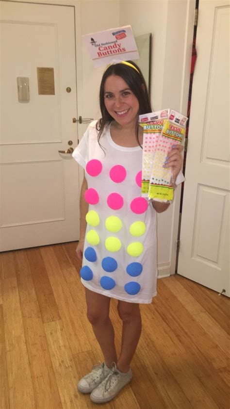 diy candy buttons costume candy halloween costumes theme halloween couple halloween halloween