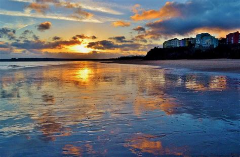 Sunset In Tenby Perfect Place The Good Place Calming Pictures Tenby