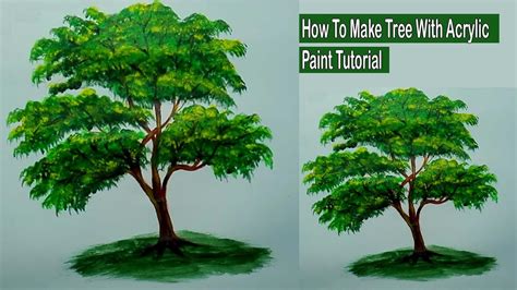 How To Make Tree With Acrylic Paint Easy Tutorial Zeeshan Art Youtube