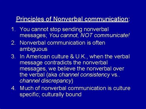 Chapter 5 Nonverbal Communication The Messages Of Action