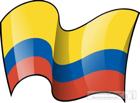Download colombian flag images and photos. World Flags : Colombia-flag-waving-3 : Classroom Clipart