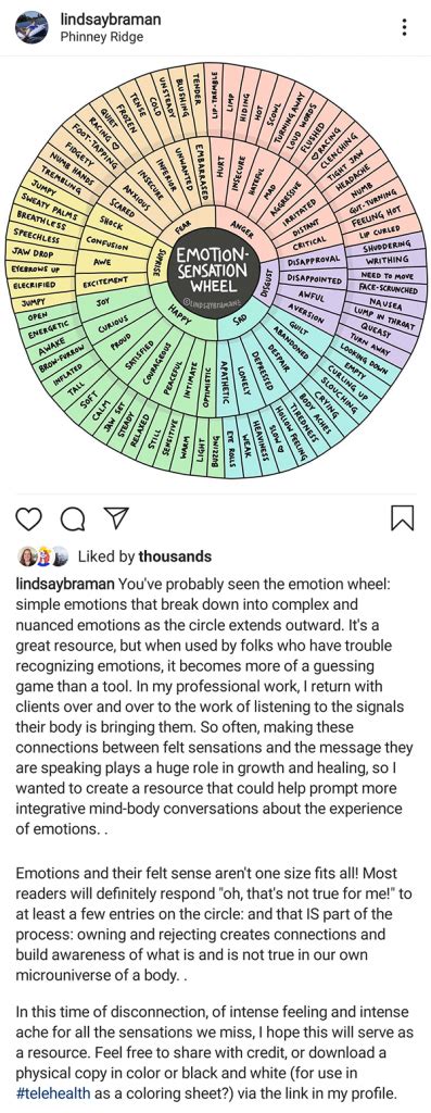 Emotion is a complex experience of consciousness, sensation, and behavior reflecting the personal significance of a thing, event, or state of affairs. Emotion Sensation Feeling Wheel Handout by Lindsay Braman ...