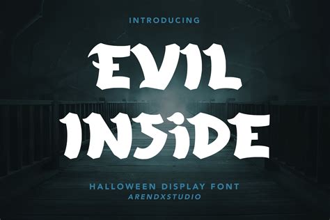 Evil Inside Halloween Display Font Handwriting Fonts ~ Creative Market