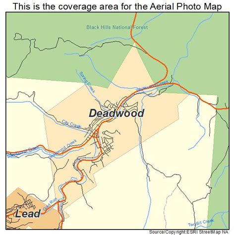Aerial Photography Map Of Deadwood Sd South Dakota