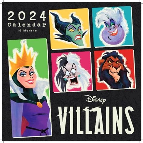 Disney Classics Villains Hmv Exclusive 2024 Square Calendar Calendar