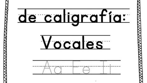 Cuaderno De Caligrafia Grafomotricidad Vocales 1 Orientación